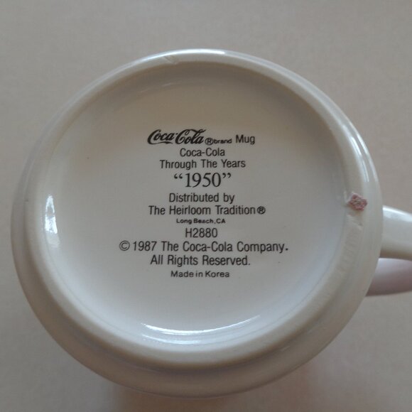 1987 VTG Coca Cola "Through the Years" 1950 Advertising Mug Cup - Picture 7 of 7